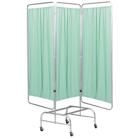 Omnimed 3 Section Mobile King Screen Frame with Casters in Green 153961-G